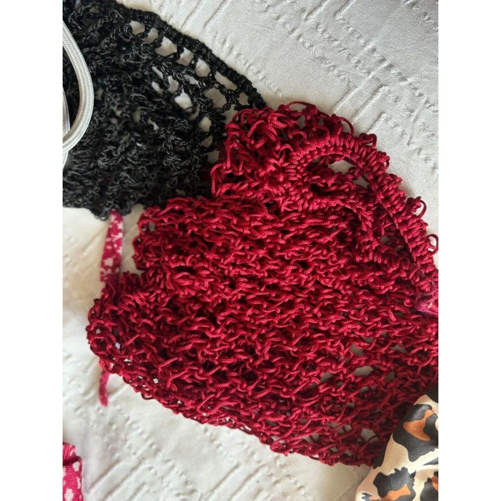 Set‎ Of 5 Hair Bonnets & Bands With Various Prints